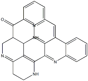 6,8,9,10-Tetrahydro-7,10,11,18,19-pentaaza-19H-benzo[b]naphtho[2,3-i]perylen-5(5aH)-one Struktur