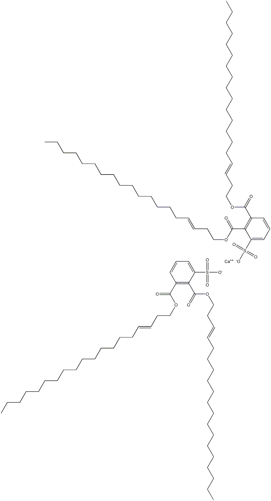 Bis[2,3-di(3-nonadecenyloxycarbonyl)benzenesulfonic acid]calcium salt Struktur