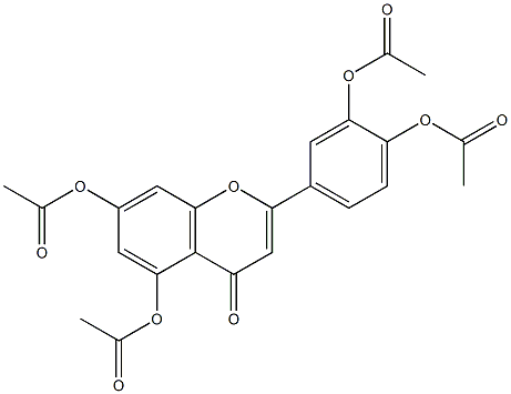 3',4',5,7-Tetraacetoxyflavone Struktur