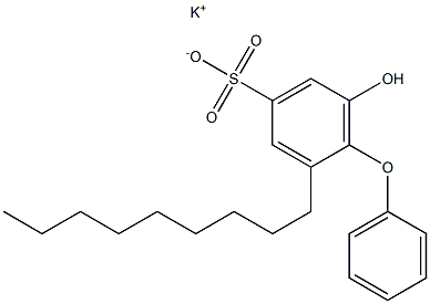 6-Hydroxy-2-nonyl[oxybisbenzene]-4-sulfonic acid potassium salt Struktur