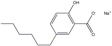 3-Hexyl-6-hydroxybenzoic acid sodium salt Struktur