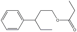 Propanoic acid 3-phenylpentyl ester Struktur