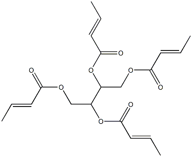 Tetrakiscrotonic acid 1,2,3,4-butanetetryl ester Struktur