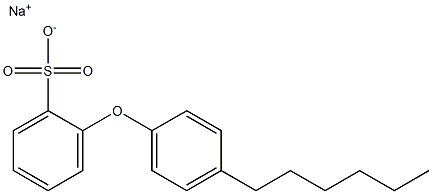 2-(4-Hexylphenoxy)benzenesulfonic acid sodium salt Struktur