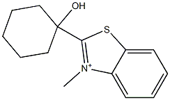 2-(1-Hydroxycyclohexyl)-3-methylbenzothiazol-3-ium Struktur