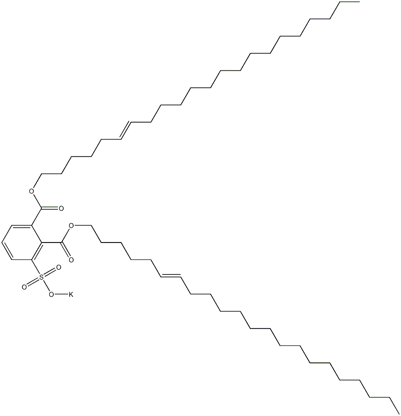 3-(Potassiosulfo)phthalic acid di(6-docosenyl) ester Struktur