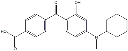 p-[4-(N-Cyclohexyl-N-methylamino)-2-hydroxybenzoyl]benzoic acid Struktur