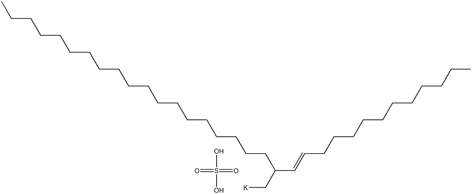 Sulfuric acid 2-(1-tridecenyl)henicosyl=potassium ester salt Struktur