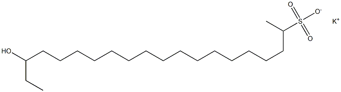 18-Hydroxyicosane-2-sulfonic acid potassium salt Struktur