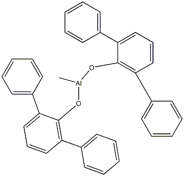 Methylbis(2,6-diphenylphenoxy) aluminum Struktur