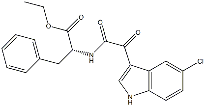 N-[[(5-Chloro-1H-indol-3-yl)carbonyl]carbonyl]-D-phenylalanine ethyl ester Struktur