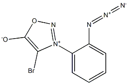 4-Bromo-3-[2-azidophenyl]-1,2,3-oxadiazol-3-ium-5-olate Struktur