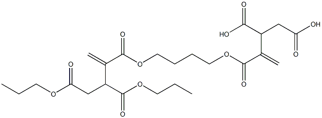 3,3'-[1,4-Butanediylbis(oxycarbonyl)]bis(3-butene-1,2-dicarboxylic acid dipropyl) ester Struktur