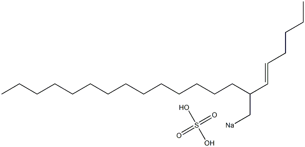 Sulfuric acid 2-(1-hexenyl)hexadecyl=sodium ester salt Struktur