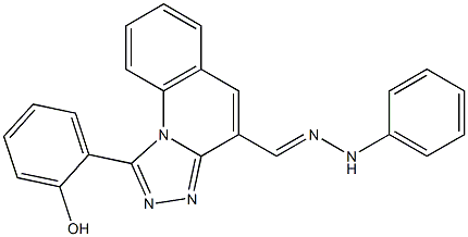 1-(2-Hydroxyphenyl)[1,2,4]triazolo[4,3-a]quinoline-4-carbaldehyde phenyl hydrazone Struktur