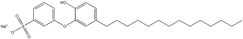 2'-Hydroxy-5'-tetradecyl[oxybisbenzene]-3-sulfonic acid sodium salt Struktur