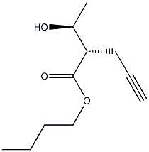 (2S,3S)-3-Hydroxy-2-(2-propynyl)butyric acid butyl ester Struktur