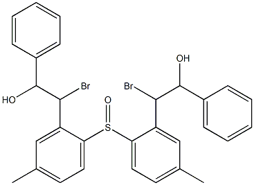 (+)-1-Bromo-2-hydroxy-2-phenylethyl(p-tolyl) sulfoxide Struktur