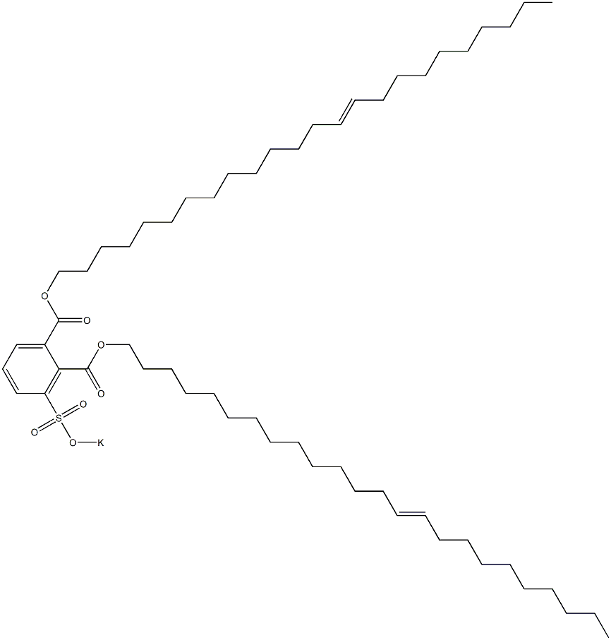 3-(Potassiosulfo)phthalic acid di(14-tetracosenyl) ester Struktur