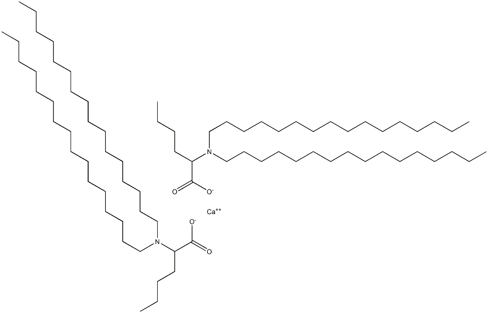 Bis[2-(dihexadecylamino)hexanoic acid]calcium salt Struktur