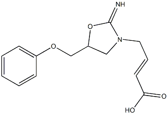 4-[5-(Phenoxymethyl)-2-iminooxazolidin-3-yl]-2-butenoic acid Struktur