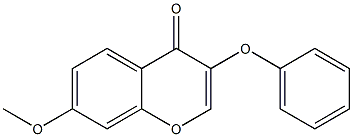 3-Phenoxy-7-methoxy-4H-1-benzopyran-4-one Struktur