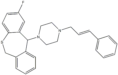 11-(4-Cinnamyl-1-piperazinyl)-2-fluoro-6,11-dihydrodibenzo[b,e]thiepin Struktur