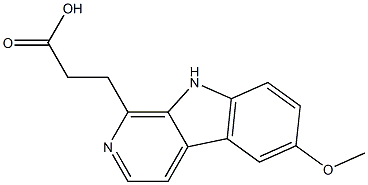 3-(6-Methoxy-9H-pyrido[3,4-b]indol-1-yl)propanoic acid Struktur