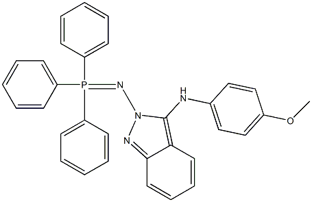 3-(4-Methoxyphenylamino)-2-[triphenylphosphoranylideneamino]-2H-indazole Struktur