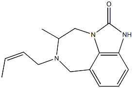 4,5,6,7-Tetrahydro-5-methyl-6-[(Z)-2-butenyl]imidazo[4,5,1-jk][1,4]benzodiazepin-2(1H)-one Struktur