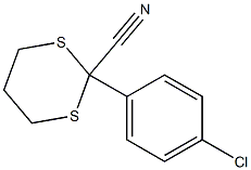 2-(4-Chlorophenyl)-1,3-dithiane-2-carbonitrile Struktur