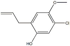 4-Methoxy-5-chloro-2-(2-propenyl)phenol Struktur