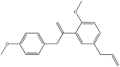 3-(4-Methoxyphenyl)-2-[2-methoxy-5-(2-propenyl)phenyl]propene Struktur