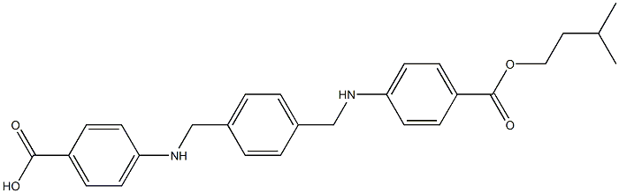 4,4'-[p-Phenylenebis(methylene)bis(imino)]bis[benzoic acid (3-methylbutyl)] ester Struktur