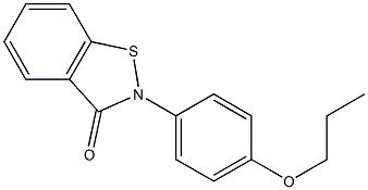 2-(4-Propoxyphenyl)-1,2-benzisothiazol-3(2H)-one Struktur