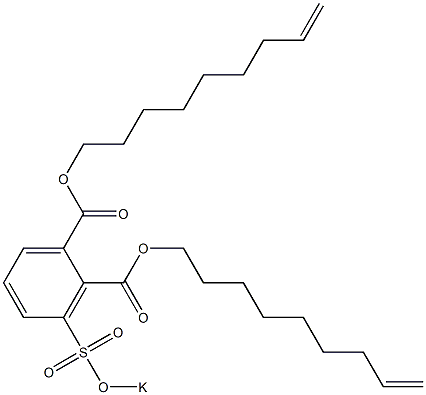 3-(Potassiosulfo)phthalic acid di(8-nonenyl) ester Struktur