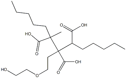 Butane-1,2,3-tricarboxylic acid 2-[2-(2-hydroxyethoxy)ethyl]1,3-dipentyl ester Struktur