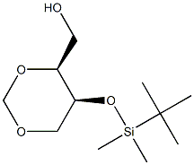 (4S,5S)-5-(tert-Butyldimethylsilyloxy)-4-hydroxymethyl-1,3-dioxane Struktur