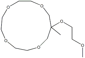 12-Methyl-12-(2-methoxyethoxy)-1,4,7,10-tetraoxacyclotridecane Struktur