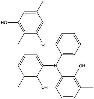 N,N-Bis(2-hydroxy-3-methylphenyl)-2-(3-hydroxy-2,5-dimethylphenoxy)benzenamine Struktur