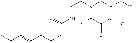 2-[N-(3-Hydroxypropyl)-N-[2-(5-octenoylamino)ethyl]amino]propionic acid potassium salt Struktur