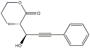 (3S)-3-[(S)-1-Hydroxy-3-phenyl-2-propyn-1-yl]tetrahydro-2H-pyran-2-one Struktur