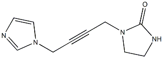 1-[4-(1H-Imidazol-1-yl)-2-butynyl]imidazolidin-2-one Struktur