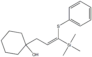 1-[3-(Phenylthio)-3-(trimethylsilyl)-2-propen-1-yl]cyclohexan-1-ol Struktur