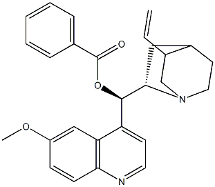 (8S,9R)-9-(Benzoyloxy)-6'-methoxycinchonan Struktur