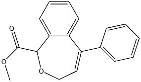 5-Phenyl-1H,3H-2-benzoxepin-1-carboxylic acid methyl ester Struktur