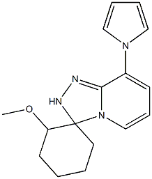 8-(1H-Pyrrol-1-yl)-2'-methoxyspiro[1,2,4-triazolo[4,3-a]pyridine-3(2H),1'-cyclohexane] Struktur