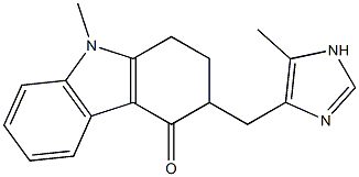 1,2,3,9-Tetrahydro-9-methyl-3-[(5-methyl-1H-imidazol-4-yl)methyl]-4H-carbazol-4-one Struktur