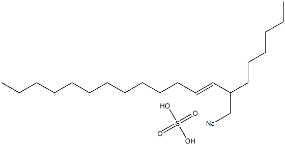 Sulfuric acid 2-hexyl-3-pentadecenyl=sodium ester salt Struktur