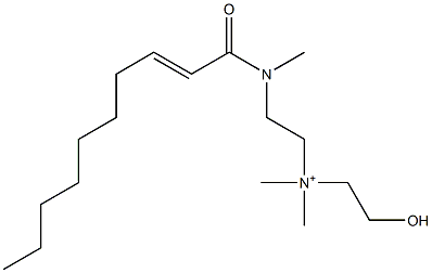 2-[N-(2-Decenoyl)-N-methylamino]-N-(2-hydroxyethyl)-N,N-dimethylethanaminium Struktur